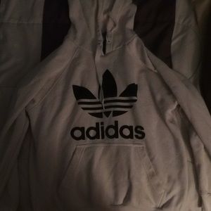 Adidas White Trefoil Hoodie